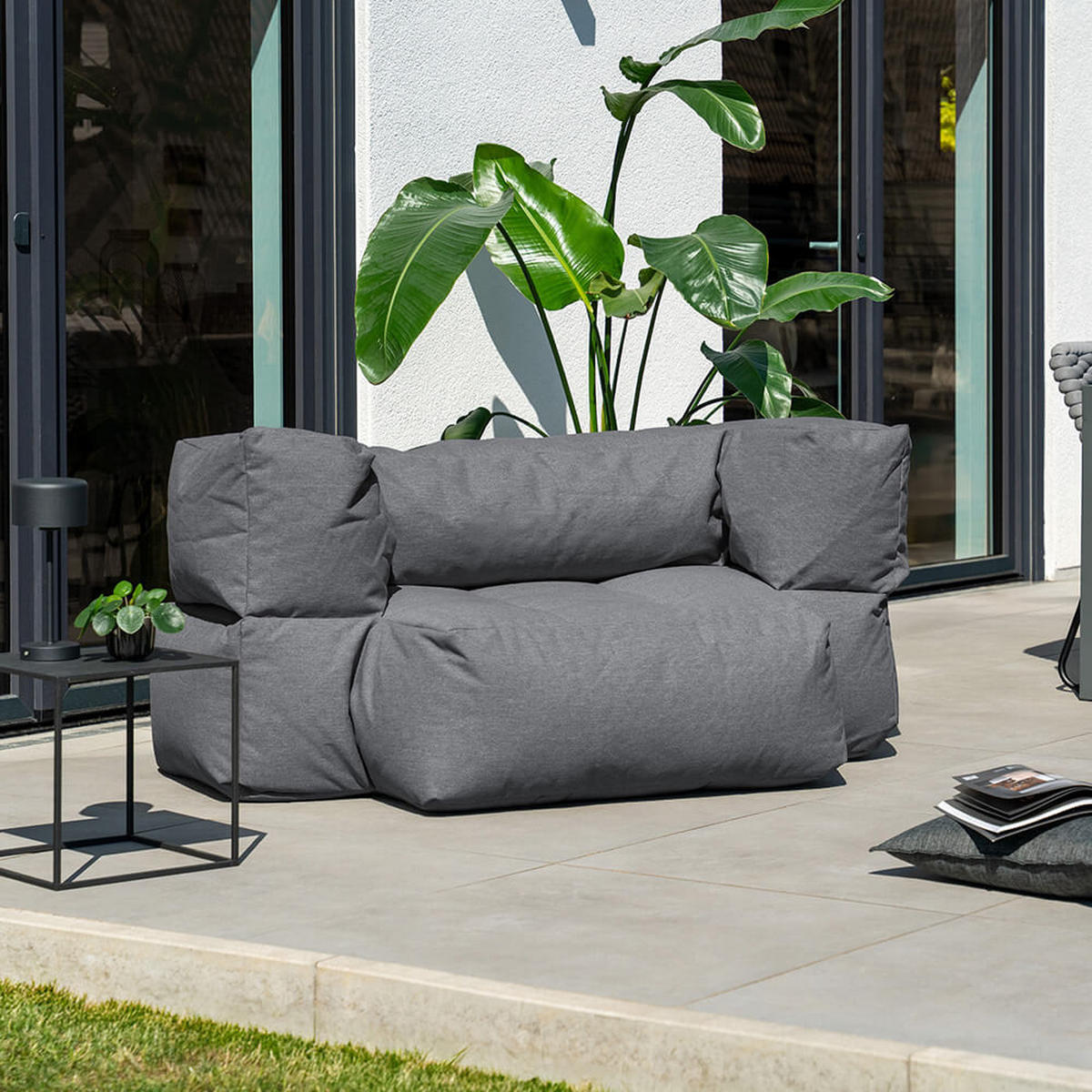OUTDOOR Sitzsack HEAVEN - Anthrazit - Anthrazit, Textil (152/100/76cm) - Home Deluxe