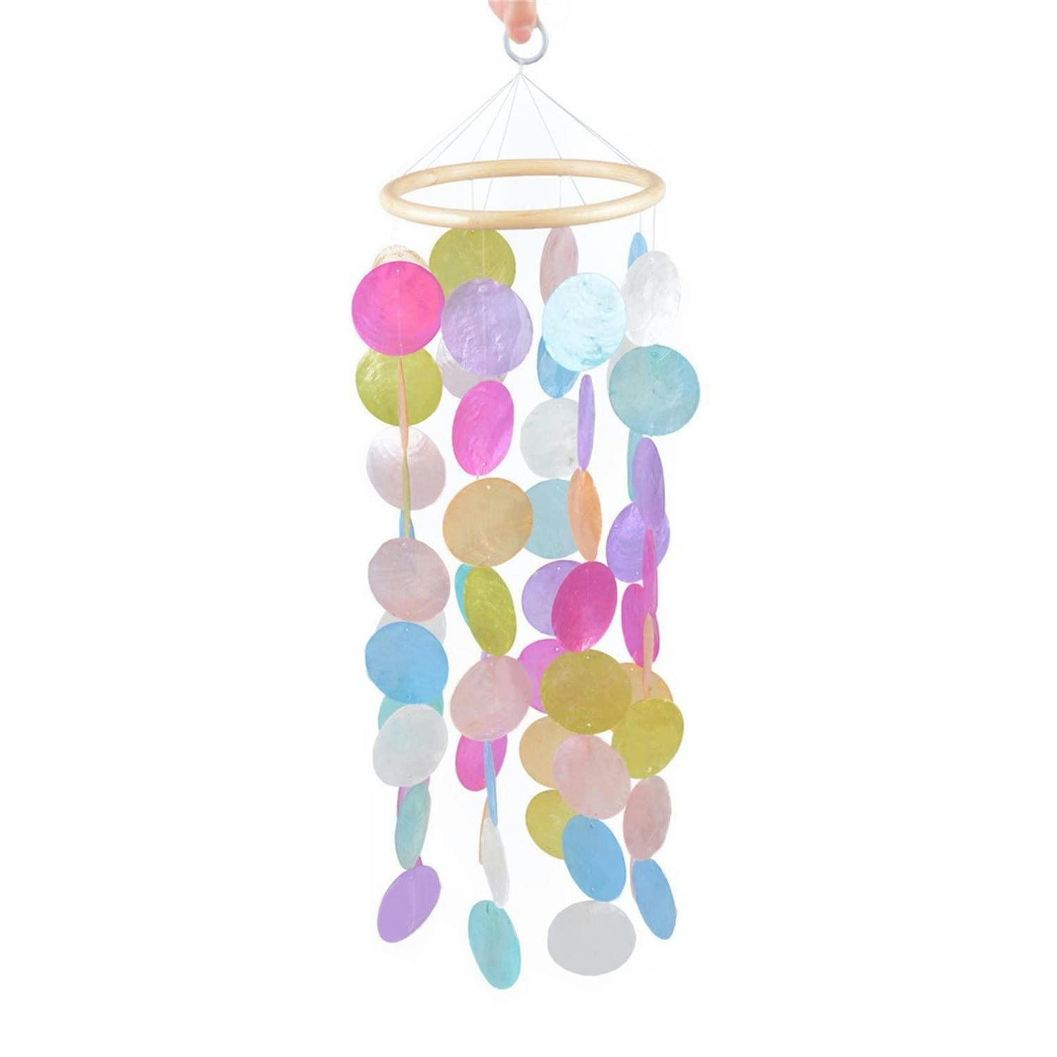 WINDSPIEL Traumfänger Muscheln Perlmutt Boho Deko Handgefertigt - Multicolor, Naturmaterialien (52/15/1cm)