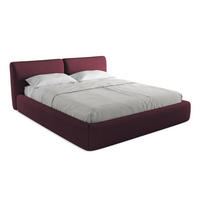 POLSTERBETT mit Bettkasten und Lattenrost 200x228 Rot - Rot/Weinrot, Kunststoff/Textil (180/200cm) - Makamii