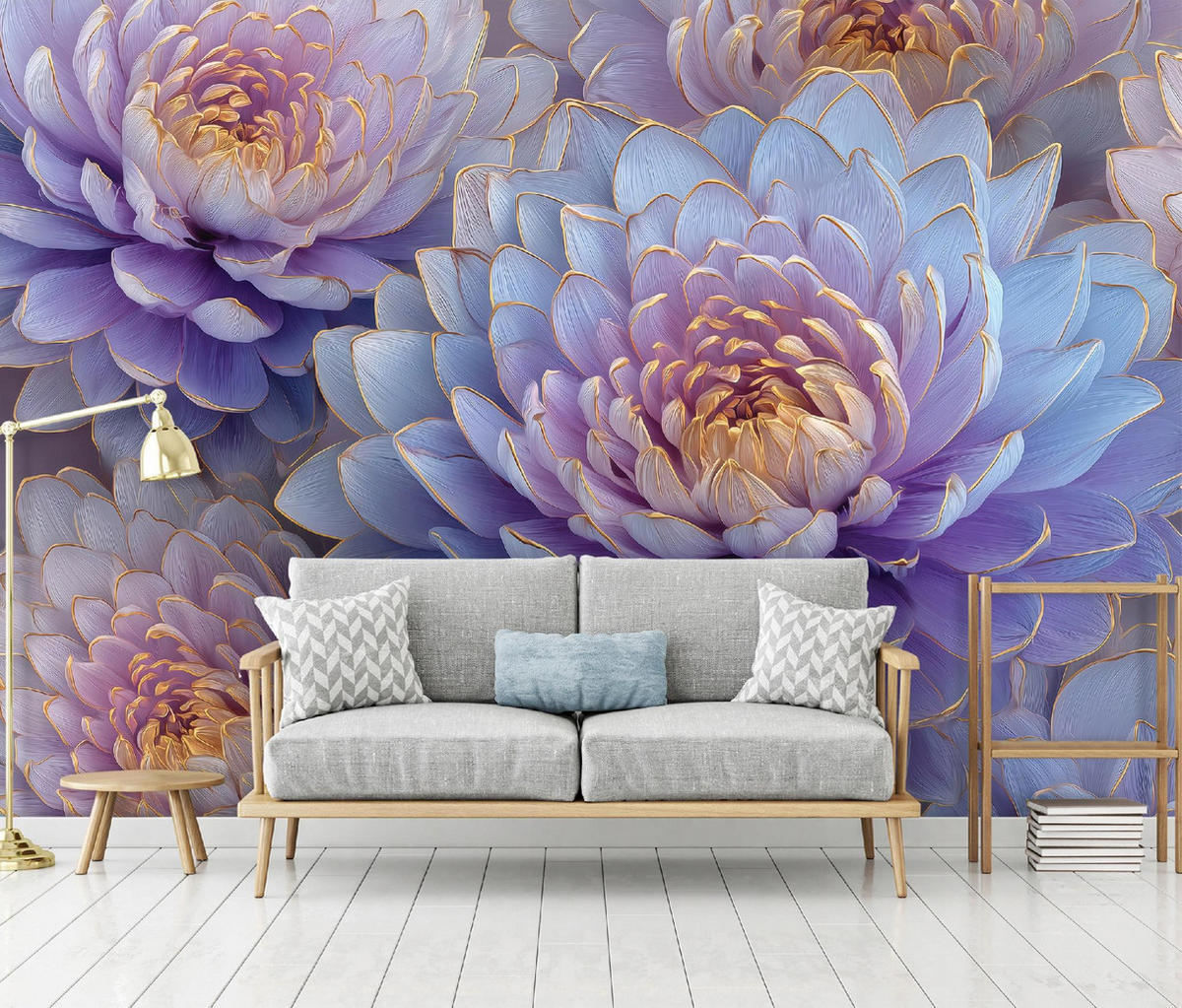 FOTOTAPETE Blumen Pfingstrosen Lila 150x105 cm - Multicolor, Papier (150/105cm) - Wallarena