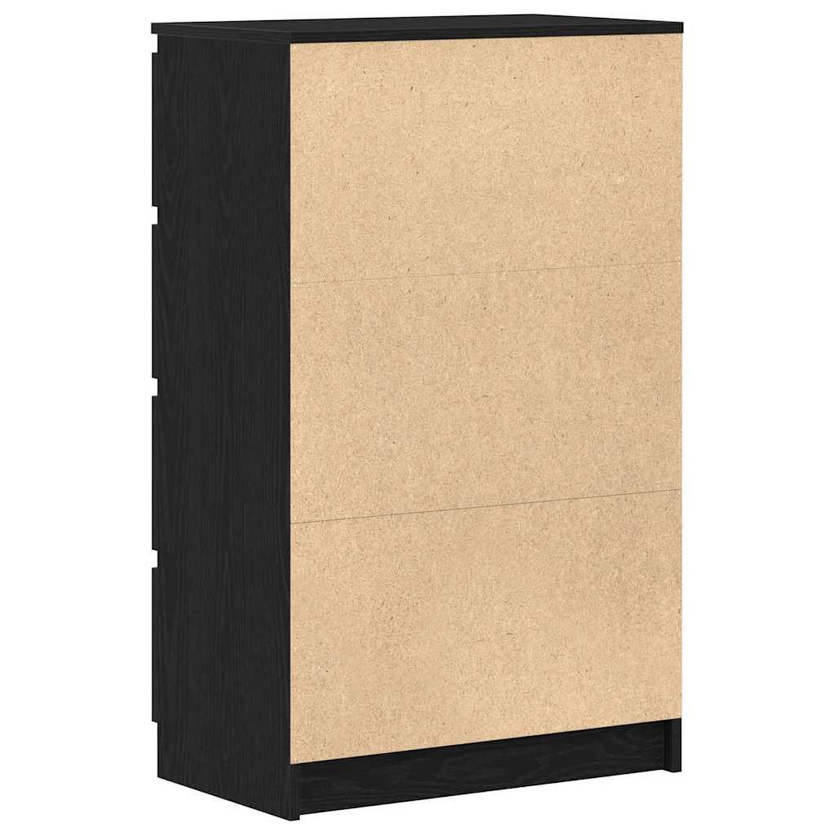SIDEBOARD Schwarz Eichen-Optik 60/35/98,5 Cm Holzwerkstoff - Schwarz, Holzwerkstoff (35/98.5/60cm) - vidaXL