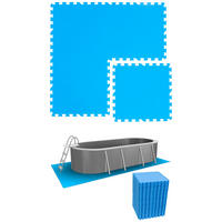 POOLMATTEN 15,9m² 68 EVA Matten 50 cm Blau - Blau, Kunststoff (50/50cm) - eyepower