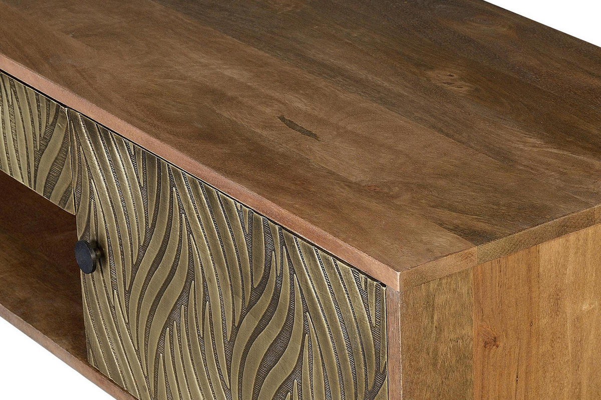 TV-SCHRANK aus Mangoholz - Braun, Holz (140/46/40cm) - Giner y Colomer