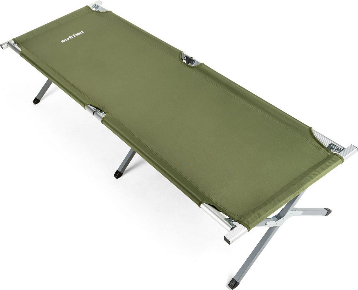 CAMPINGBETT 203/62/45 cm - Olivgrün, Metall (62/45/202cm) - Outtec