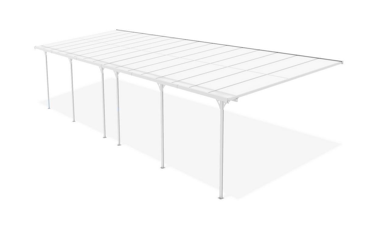 PERGOLA / CARPORT Kleo Weiß 10m x 3m - Weiß, Metall (990/270/300cm) - Cazeboo