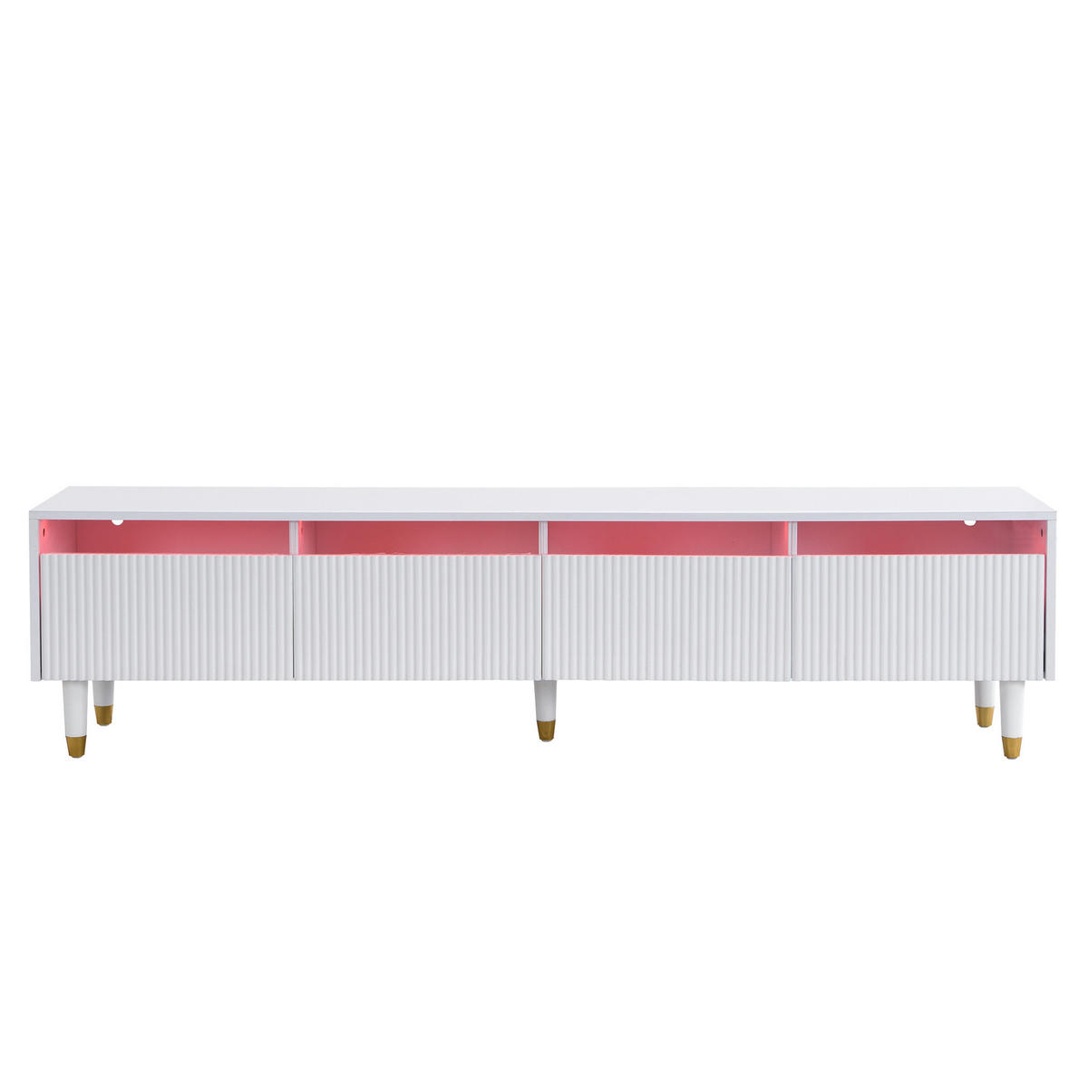 LOWBOARD 178/35/45 cm aus MDF mit 4 Schubladen Weiß - Weiß, Holzwerkstoff (178/45/35cm) - Modenvie