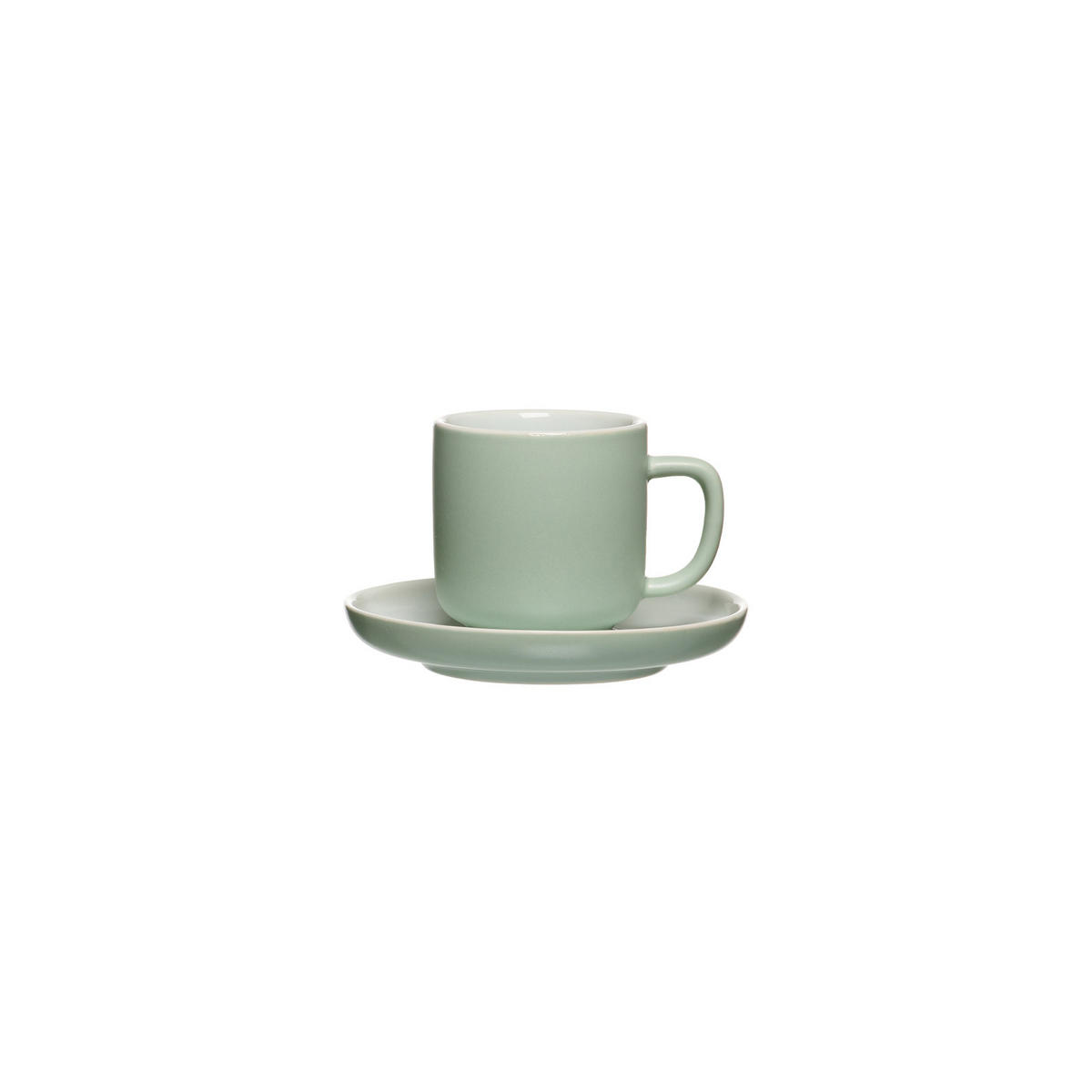 ESPRESSOTASSEN MIT UNTERTASSEN Jasper Mint 100 ml 4er Set - Mintgrün, Keramik (1/1/1cm) - Ritzenhoff Breker