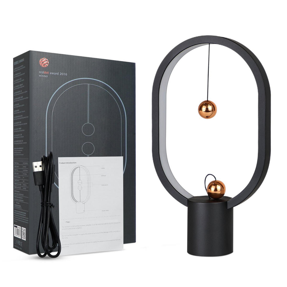LED-TISCHLEUCHTE Ulm 6/14/24.5 cm - Schwarz, Metall (14/6/24.5cm) - Nettlife