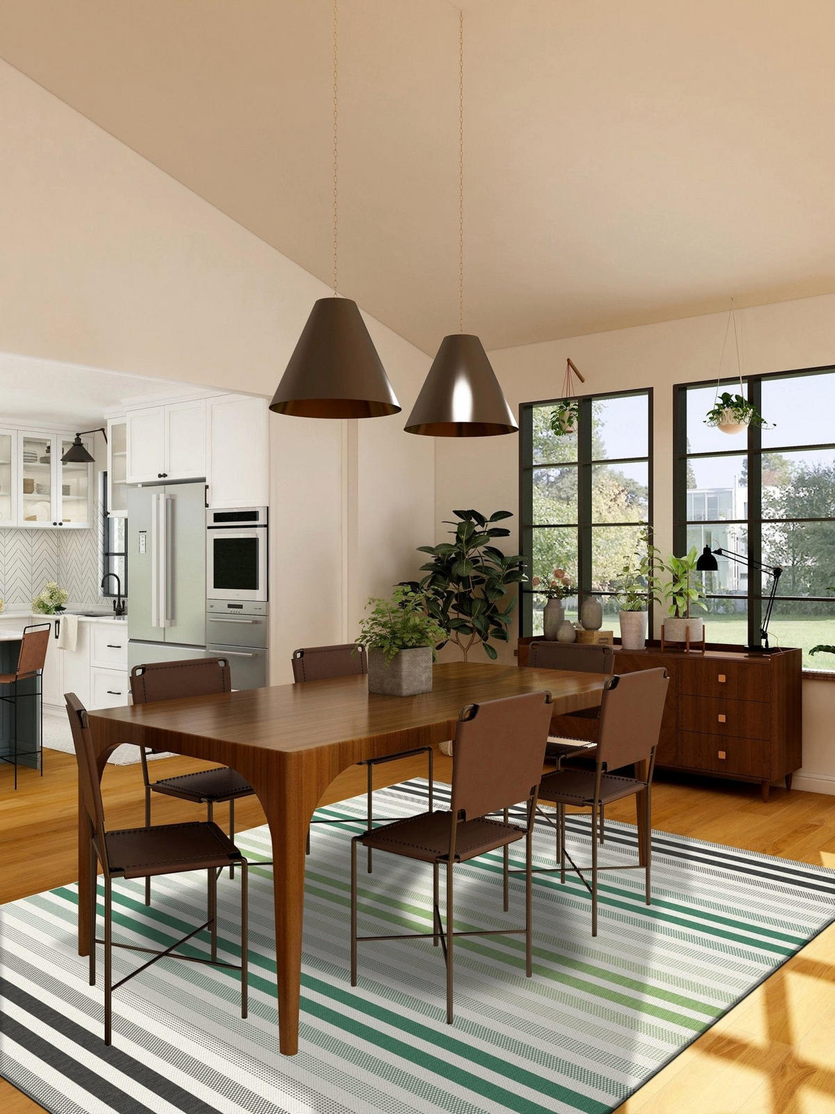 TEPPICH für Innen und Außen mit Rautenmuster grün - Grün, Textil (120/170cm) - AFK Living