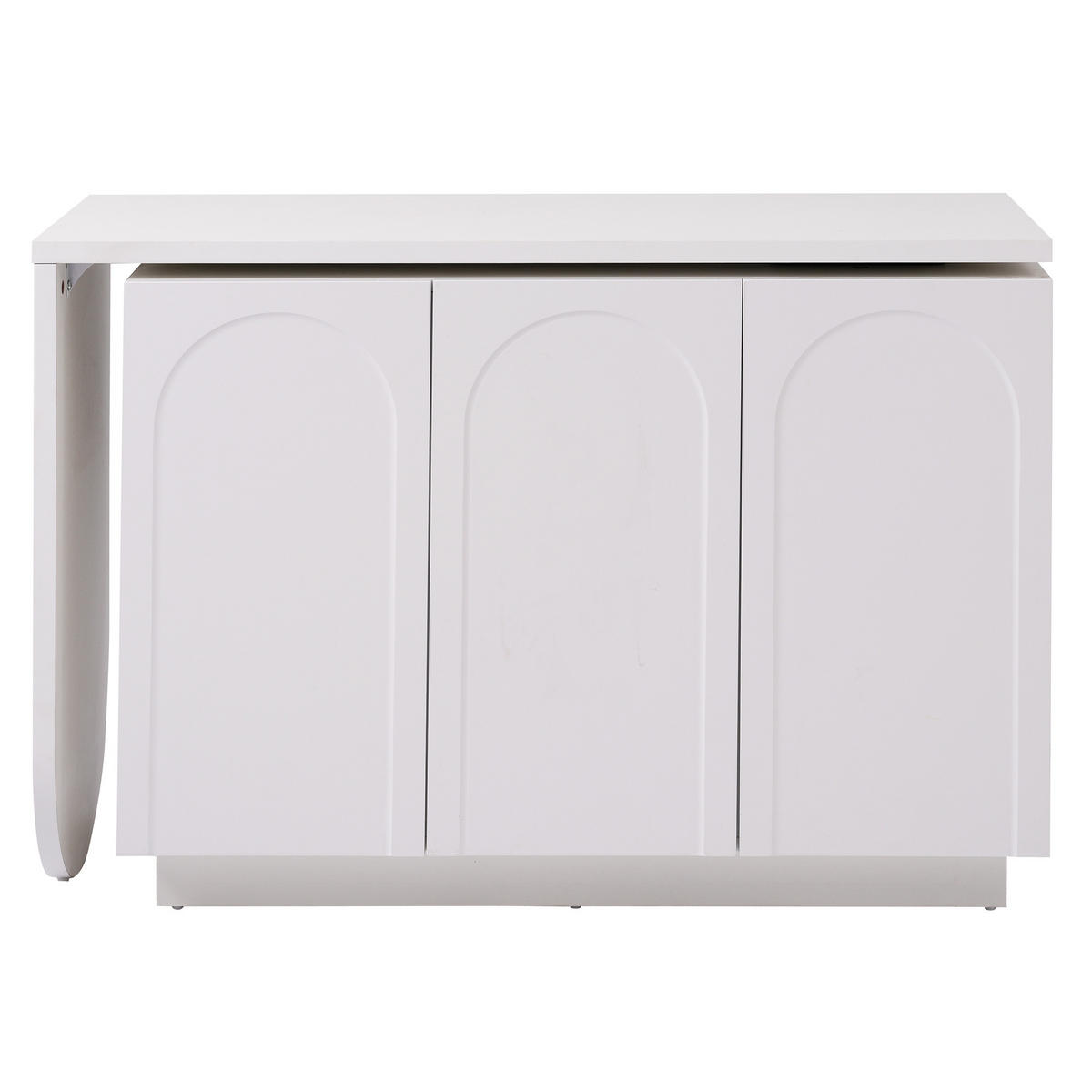 SCHREIBTISCH in Weiß L-förmig drehbar Eck-Computertisch Bürotisch Frisiertisch multifunktional Büro Homeoffice B110/T40/H75cm - Weiß, Holzwerkstoff (40/110/75cm) - STILVORA
