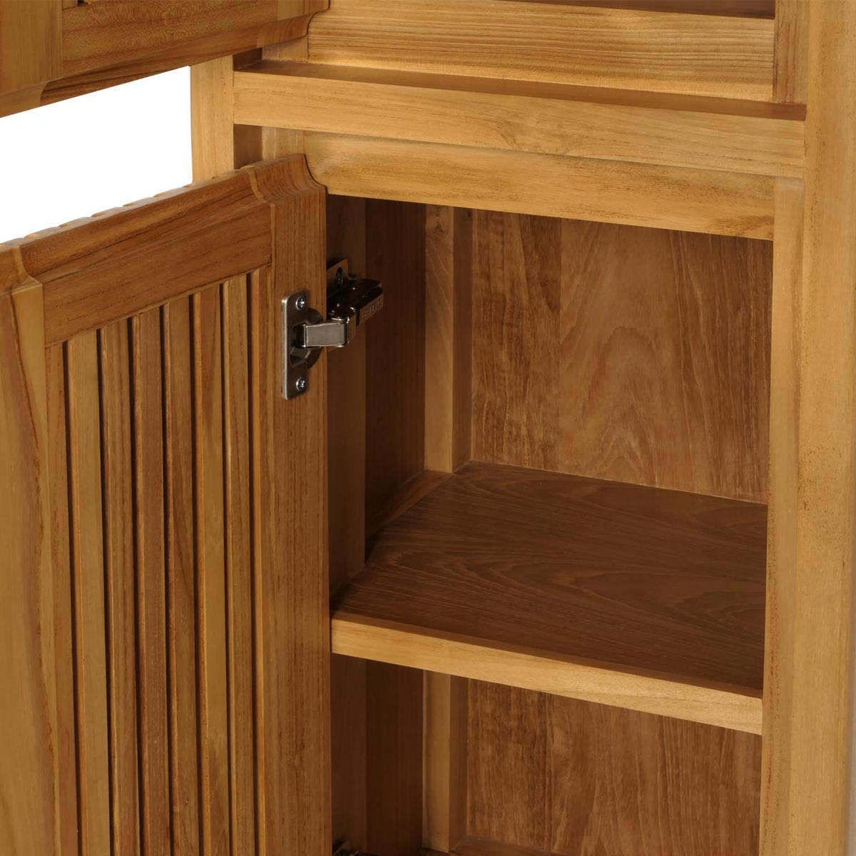 TEAK-HOCHSCHRANK Braun - Braun, Holz (41/181/35cm) - MCW
