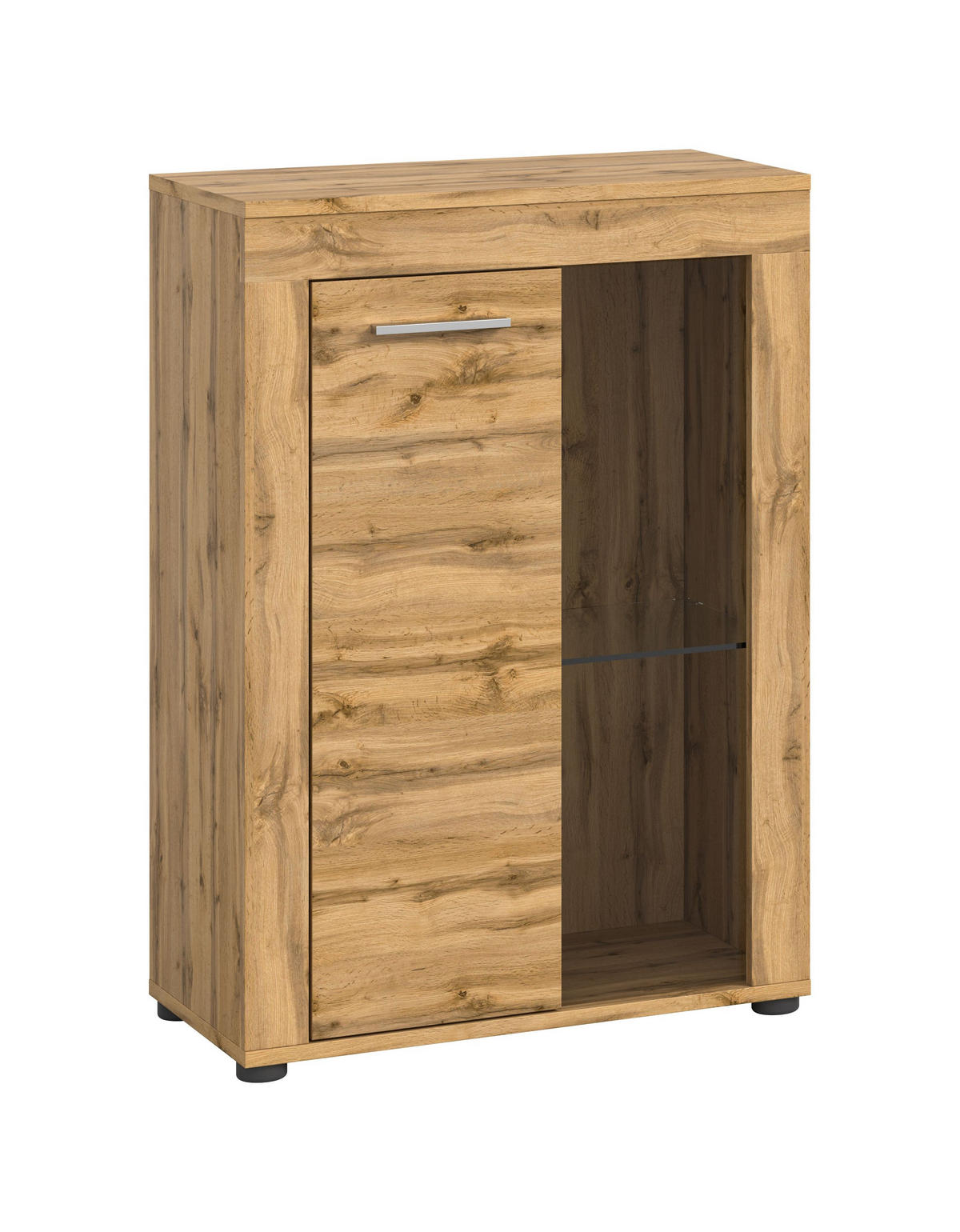 VITRINE JAM (B/H/T: ca. 60/86/35 cm) in Wotan Eiche Nachbildung/Wotan Eiche Nachbildung - Eiche Wotan, Holzwerkstoff (60/86/35cm)
