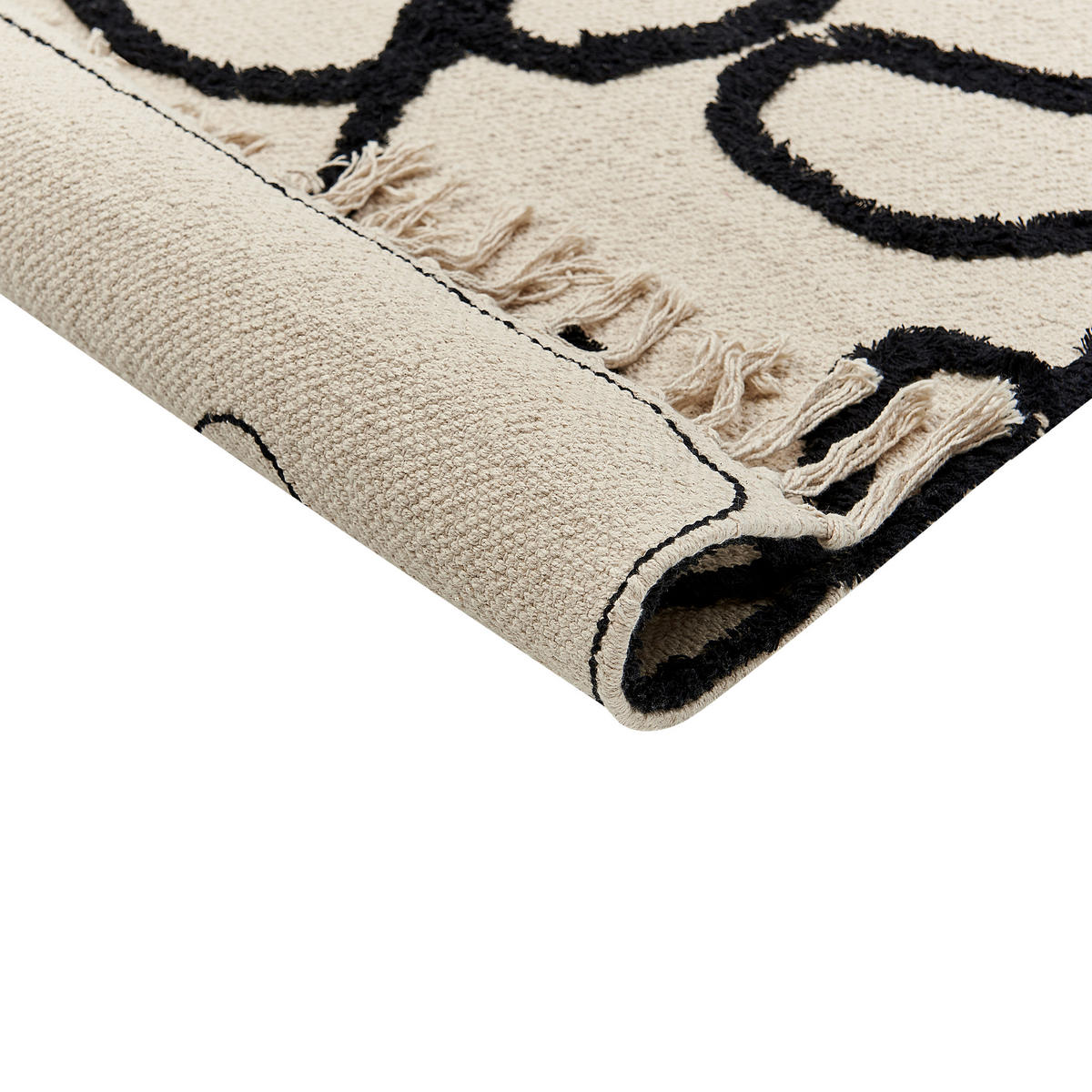 KURZFLOR-TEPPICH Konur 150/80 cm - Beige, Textil (80/150cm) - Beliani