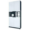 BÜROSCHRANK Logan Fronten in Weiß matt - Weiß, Holzwerkstoff (82/184/37cm) - Vladon