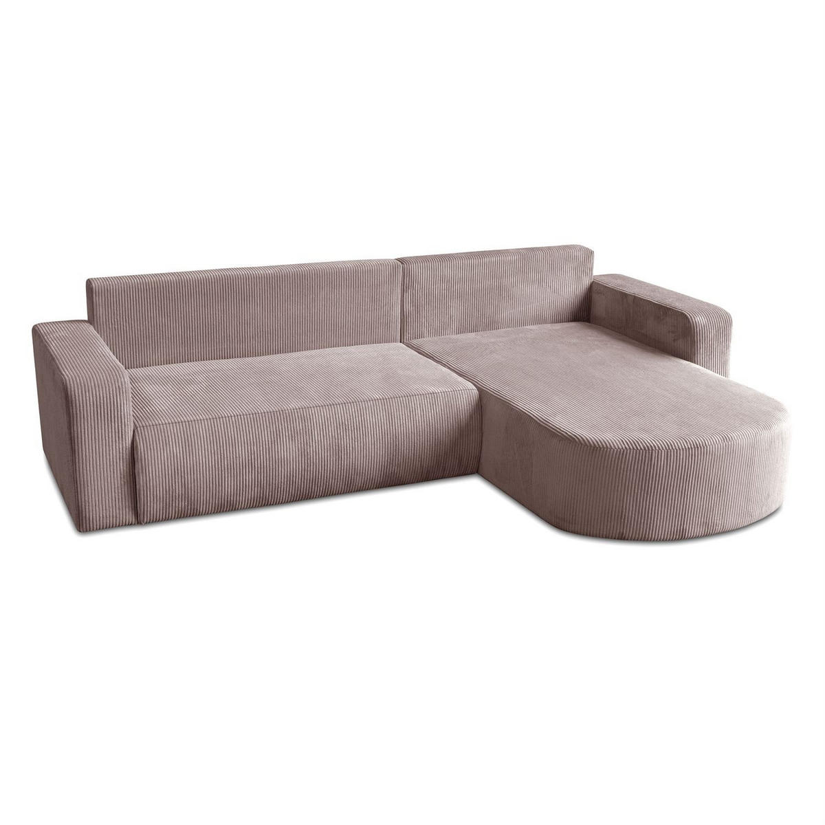 ECKSOFA SOPRANO mit Schlafunktion und Stauraum POSO 27 - Rosa, Textil (271/175cm) - Lookway