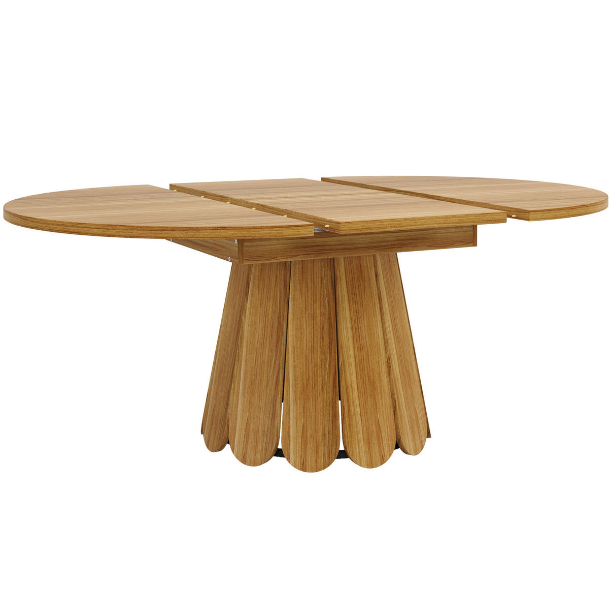 ESSTISCH 118/76,8/118 cm Braun aus MDF und Metall mit Ausziehfunktion - Braun, Holzwerkstoff (118/118/76cm) - OKMYHOME