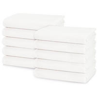 HANDTÜCHER, 10er-Set, 50x100 cm, 70% Baumwolle, 30% Polyester, Weiß - Weiß, Textil (50/100cm) - Zollner