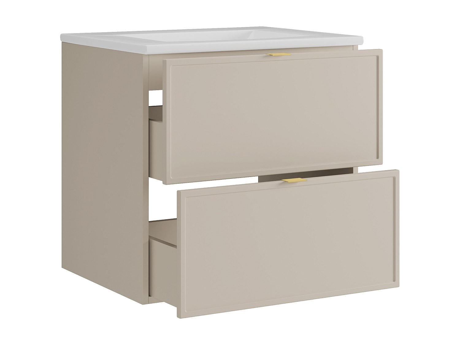 EINZELWASCHTISCH - 60 cmcm x 45 cmcm - Holz, Platte - Beige - ONDIL - Beige, Holz (60/60/45cm) - Vente-Unique