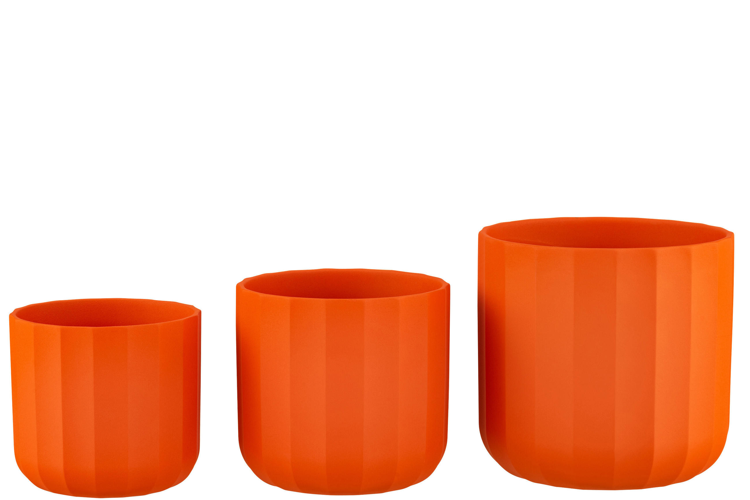 BLUMENTOPF SUMMER - Töpferei - Orange - L - 2er set - Ø 18,5 cm - Orange, Keramik (18.5/18cm) - J-Line