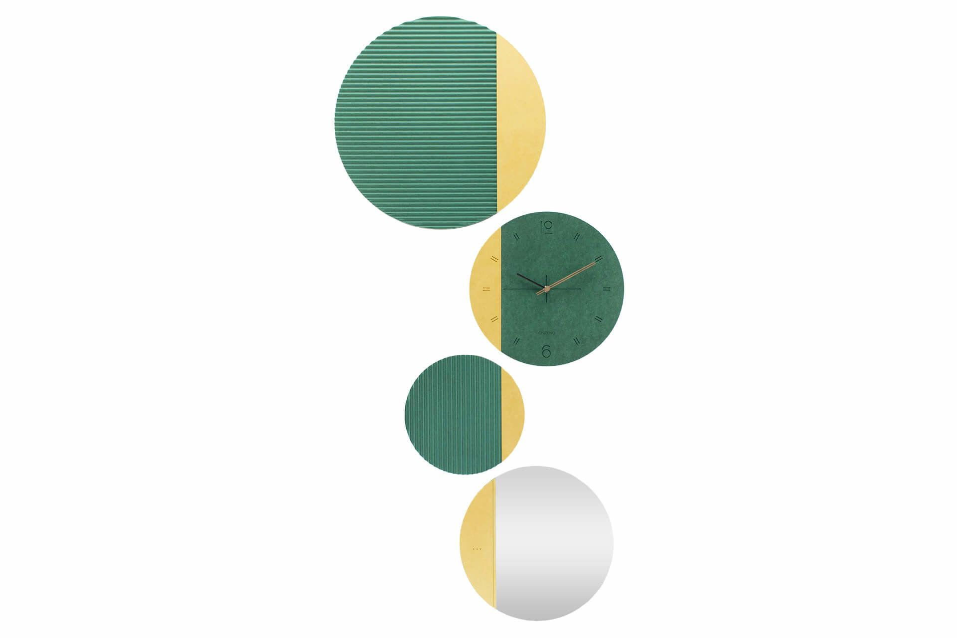 WANDUHR Design Grün 55/134 cm - Grün, Glas/Holzwerkstoff (54.7/133.9/1cm) - ONZENO
