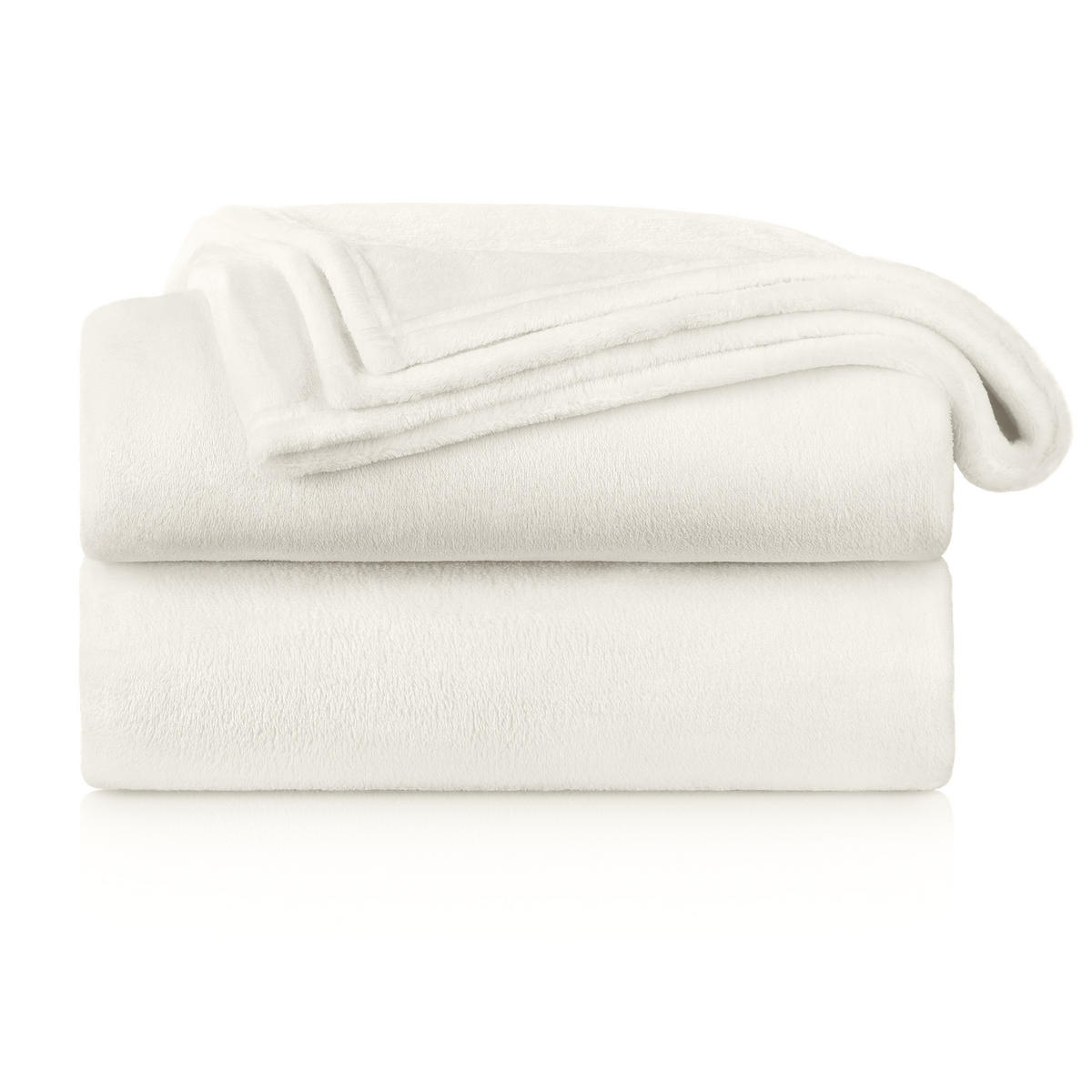 KUSCHELDECKE Anton 130/150 cm, Weiß - Weiß, Textil (130/150cm) - Blumtal