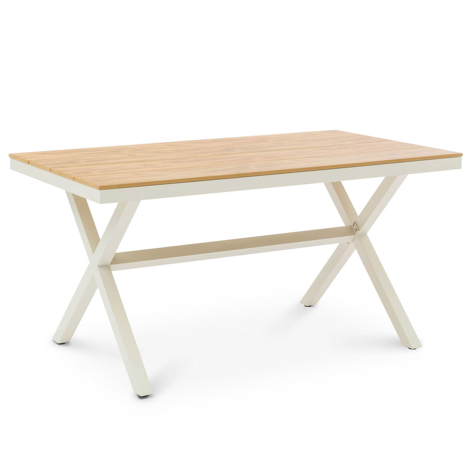 Idimex Gartentisch Weiß, Natur 150x76x89 cm