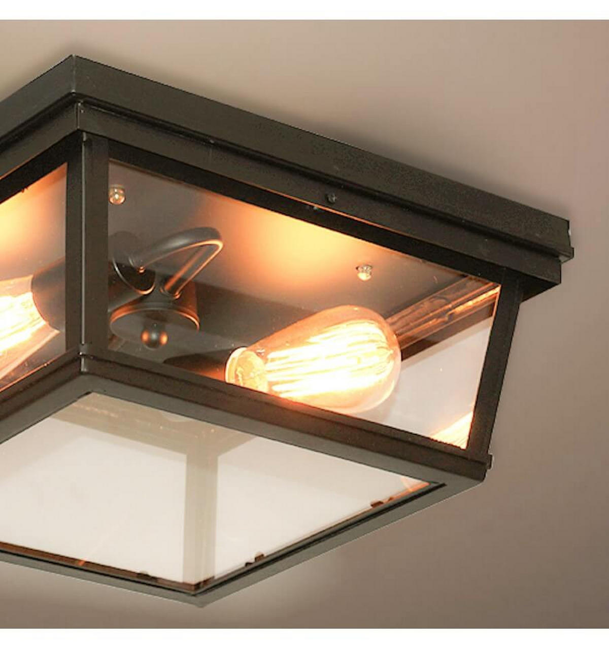 DECKENLEUCHTE Velia, Schwarz, 36cm - Schwarz, Glas (36/36/17.5cm) - KOSILUM