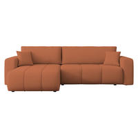 ECKSOFA Furyn Maxi - Schwarz/Orange, Holz/Kunststoff (274/145cm) - MIRJAN24