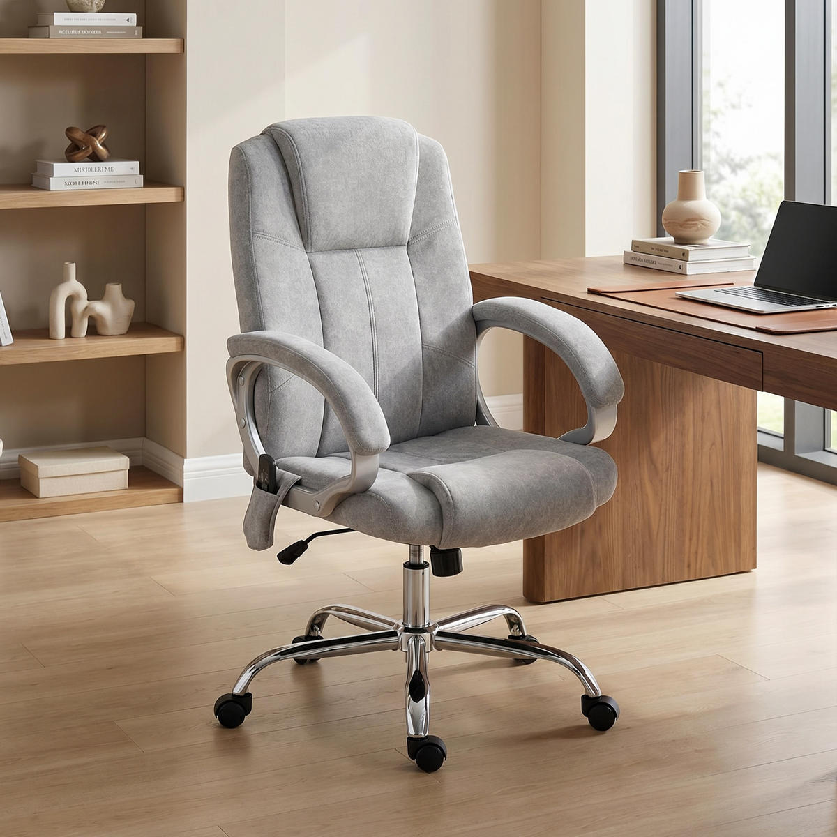 BÜROSTUHL Grau 70.0/65.0/119.0 cm - Grau, Textil (65/119/70cm)