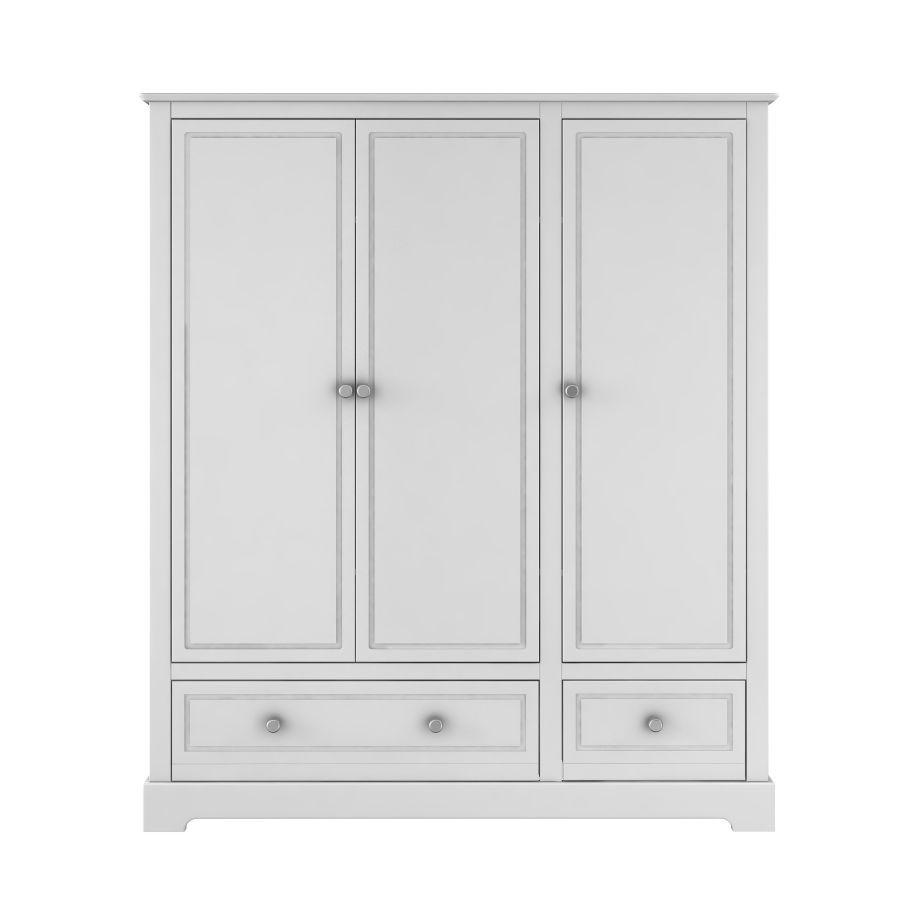 KINDERKLEIDERSCHRANK Marylou, 3-türig - Weiß, Holzwerkstoff (147/175/52cm) - RAUMHIRSCH FURNITURE