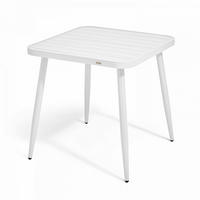 GARTENTISCH , Weiß - Weiß, Metall (75/75/76cm) - Oviala