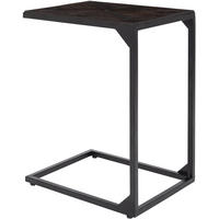 BEISTELLTISCH eckig 45/35/61 cm Holz Braun - Schwarz/Braun, Holz/Metall (35/45/61cm) - CLP