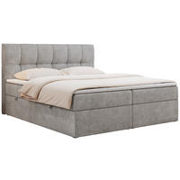 BOXBETT RICO 140/200 Hellgrau Struktur - H3 - Hellgrau, Holz/Textil (140/200cm) - MKS