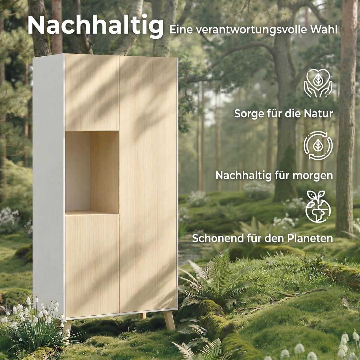 KÜCHENLEERBLOCK Naturfarben 80/40/170 - Naturfarben, Holzwerkstoff (80/170/40cm)