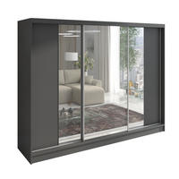 SCHWEBETÜRENSCHRANK 200 CM VIDA Farbe: Graphit - Graphitfarben, Holzwerkstoff (200/215/60cm) - A&J MöbelLand