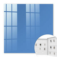 SCHLÜSSELBOX Weiß 30x30 cm – Türöffnung nach rechts - Blaue Farbe - Blau, Metall (30/30/5cm) - TULUP