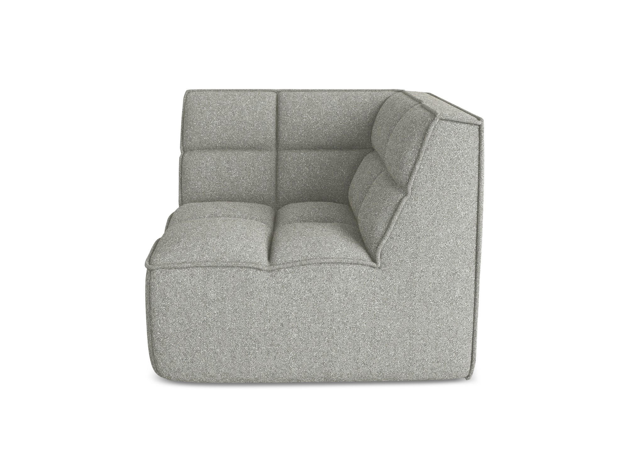 SOFAELEMENT Strukturstoff Stoff Grau - Hellgrau/Schwarz, Kunststoff/Textil (98/75/98cm) - Makamii