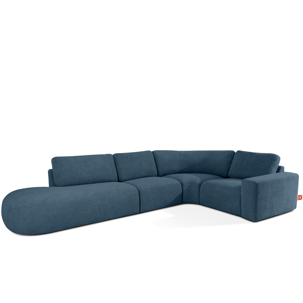 ECKSOFA LINKS ZUCCO, Dunkelblau - Dunkelblau, Holz/Holzwerkstoff (224/373cm) - KONSIMO®