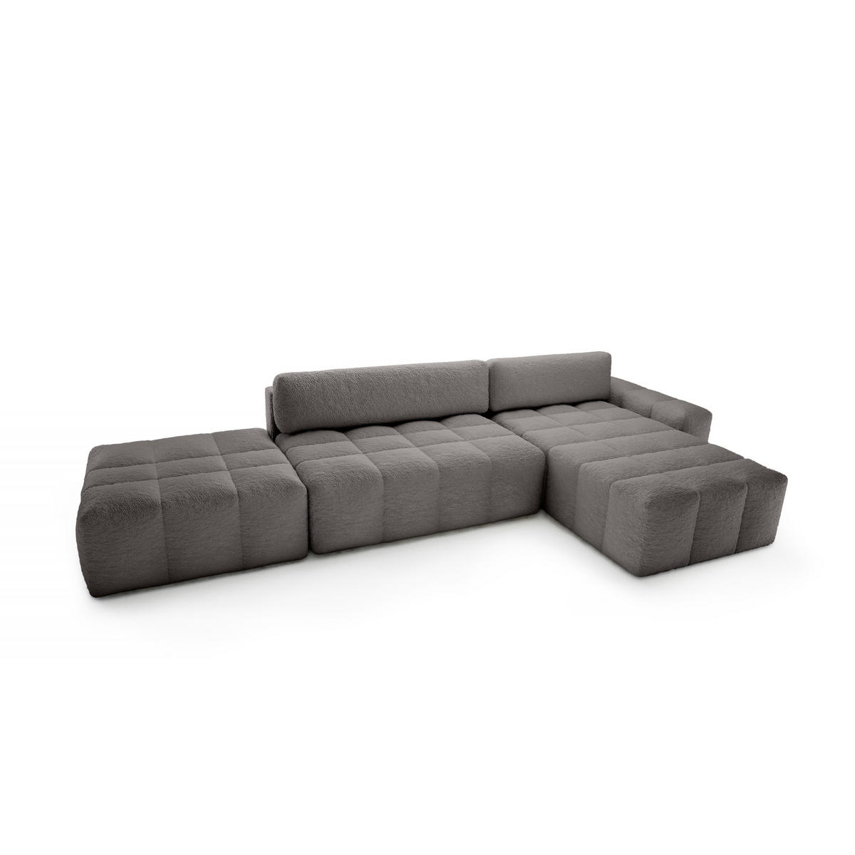 ECKSOFA mit Schlaffunktion Liptitz La, Grau - Grau, Textil (100/363cm) - Fedve