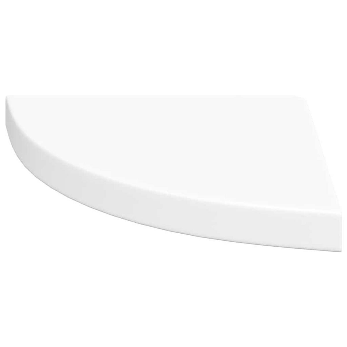 SCHWEBENDES Eckregal Weiss 35/35/3,8 Cm Mdf - Weiß, Holzwerkstoff (35/3.8/35cm) - vidaXL