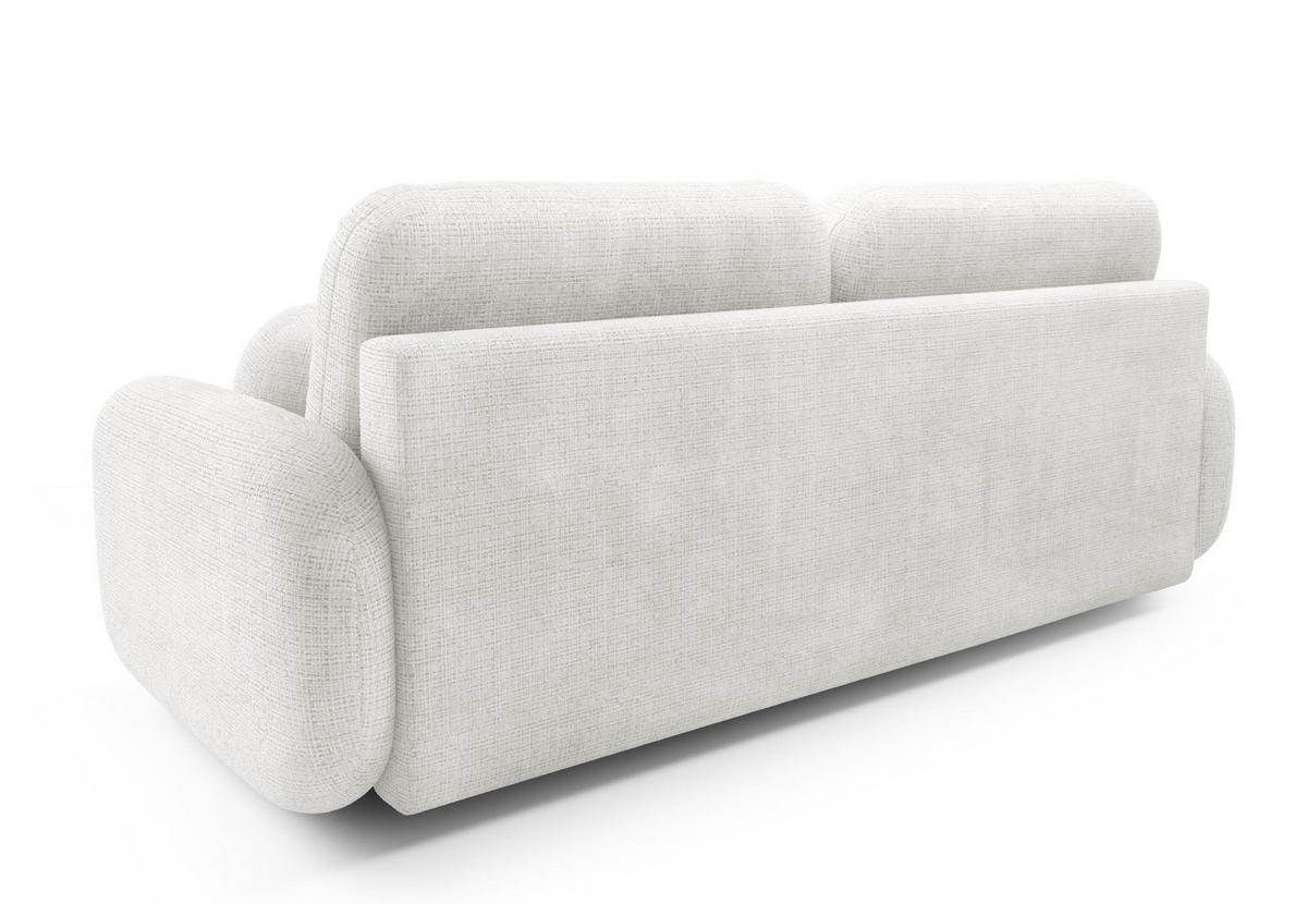 SOFA Cremona 01 LEON Mit Schlaffunktion - Weiß, Textil (220/90/92cm) - Sepro Meble