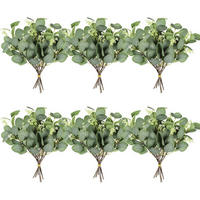 KUNSTPFLANZEN Eukalyptus 36-teiliges Set 27 cm - Grün, Kunststoff (5cm)
