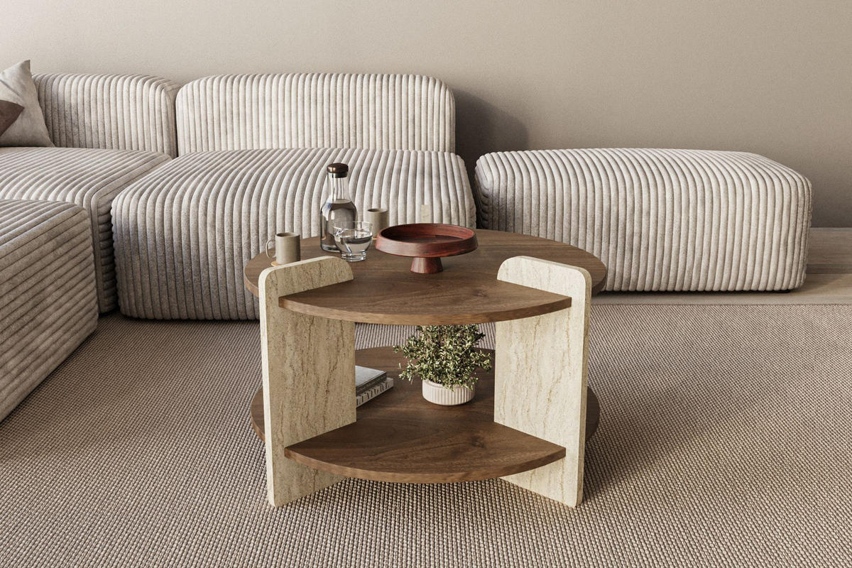 COUCHTISCH oalla Braun - Braun, Holz (70/70/45cm) - Habitat Garten