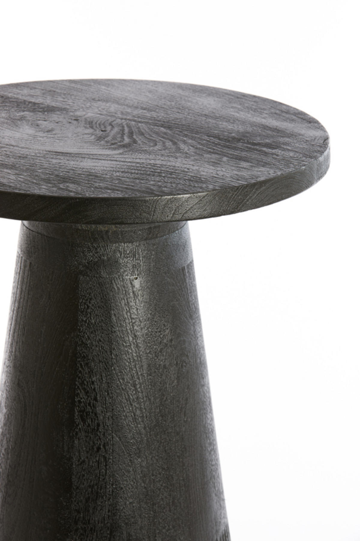 BEISTELLTISCH Paxos Schwarz Ø45/64 cm - Schwarz, Holz (45/45/64cm) - Light & Living
