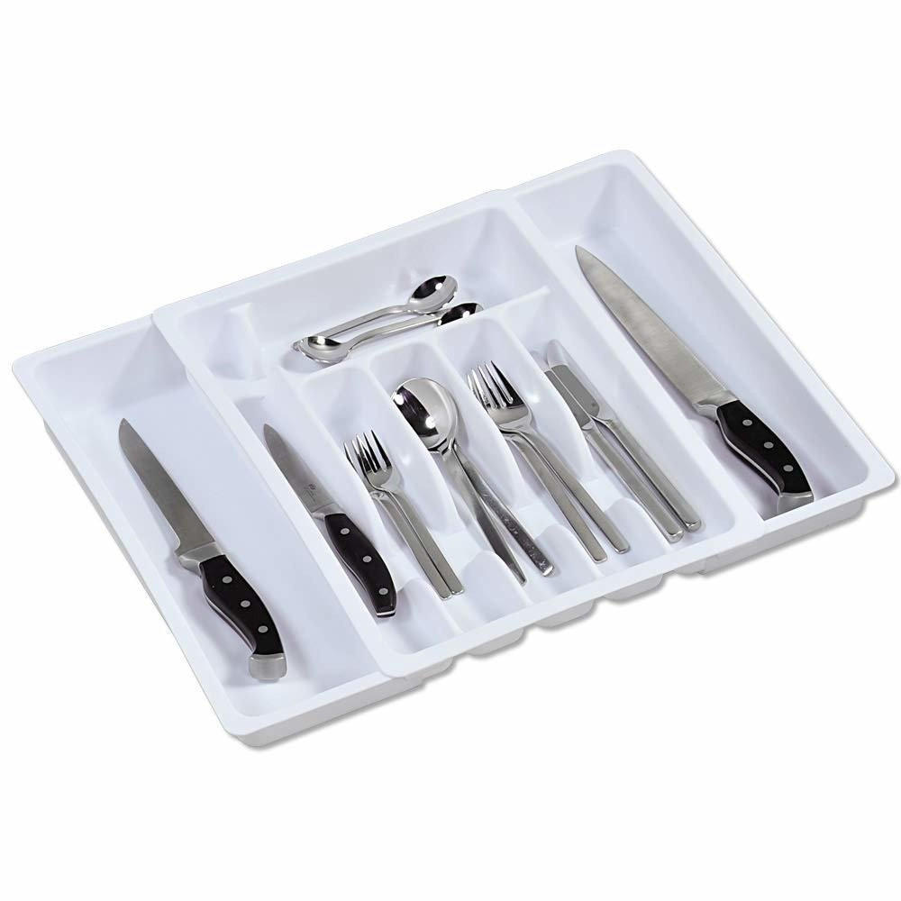 BESTECKKASTEN Kunststoff - Weiß, Kunststoff (50/6.3/38cm) - Kesper