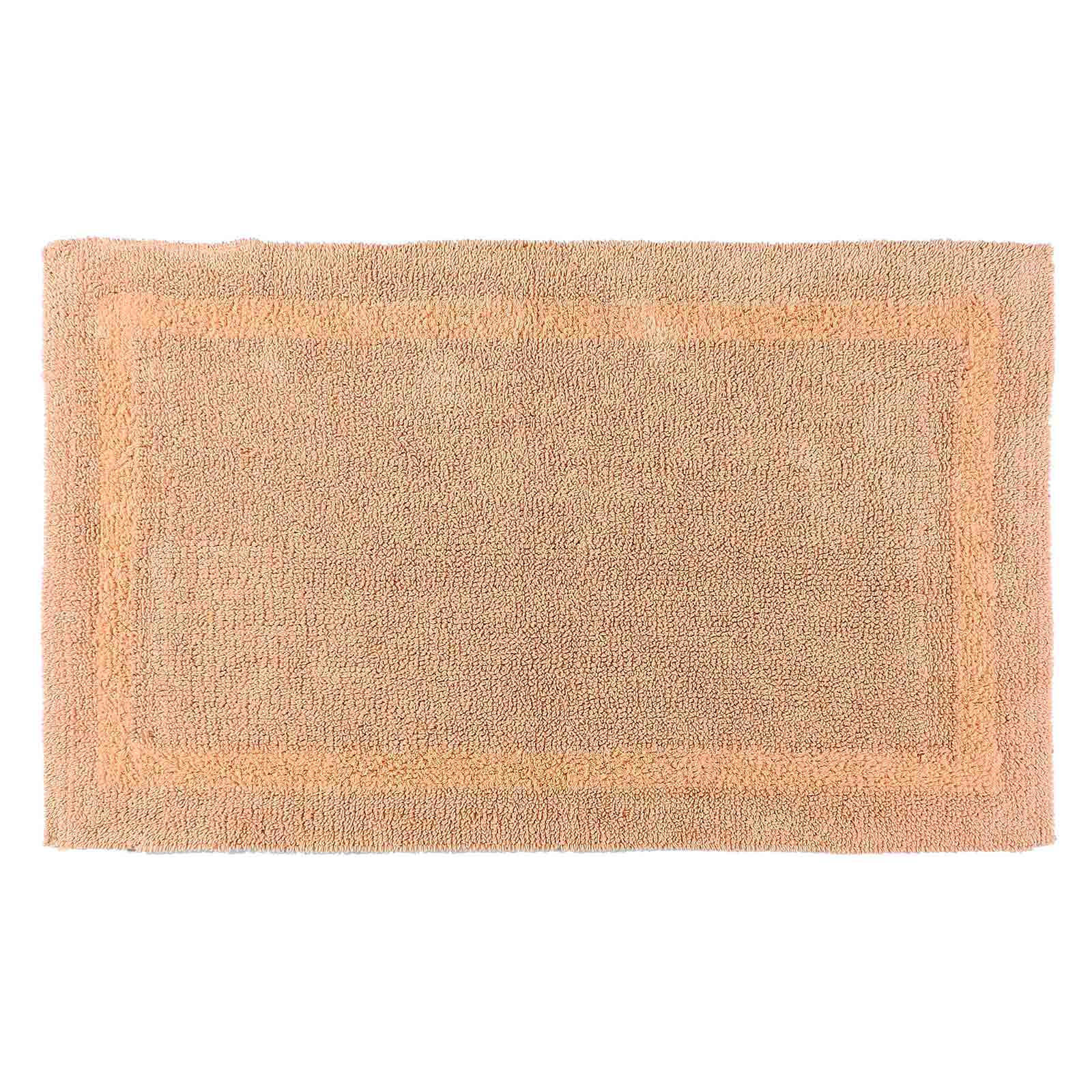 BADEMATTE 70/120 cm, 100% Baumwolle, wendbar - Orange, Textil (70/120cm) - Homescapes