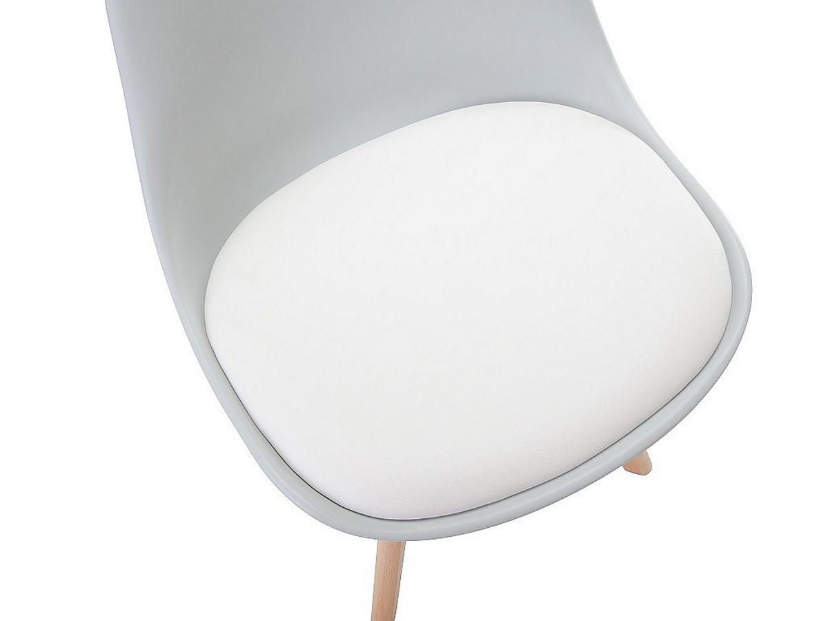 STUHL 2er-Set - Polypropylen & Buche - Hellgrau - JODY - Hellgrau, Kunststoff (57/82/49cm) - Vente-Unique