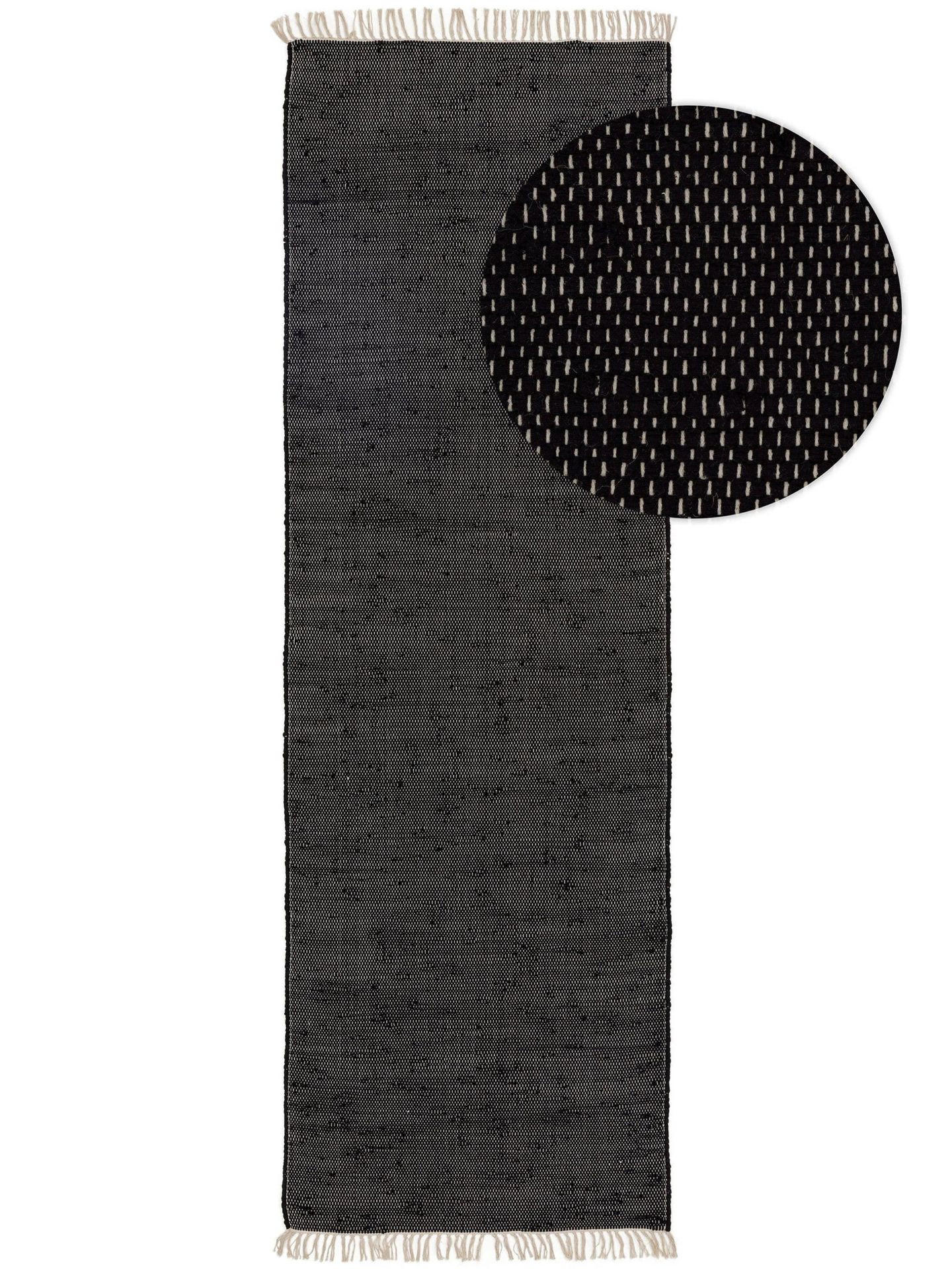 TEPPICH Tepp - Schwarz, Textil (80/1cm) - KUNSTLOFT
