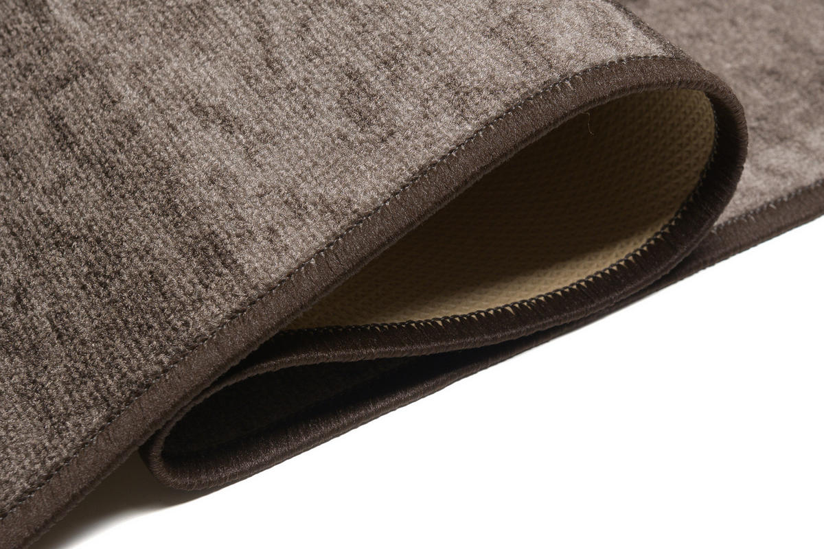 TEPPICHLÄUFER Anti-Rutsch Braun rutschfest Gummiunterlage 67/1200 cm - Braun, Textil (67/1200cm) - Tapiso