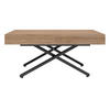 COUCH-/ESSTISCH Sanna X Davos Eiche trüffelbraun 120 - 200 / 80 / 27 - 80cm - Trüffeleichefarben/Schwarz, Holz/Holzwerkstoff (80/120/27cm) - Feldmann-Wohnen